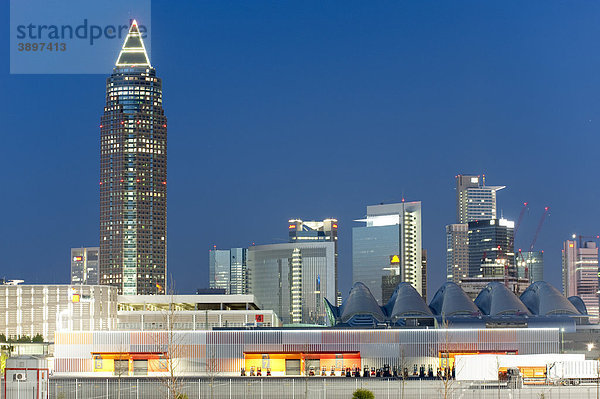 Messegelände mit Messeturm  Frankfurt am Main  Deutschland