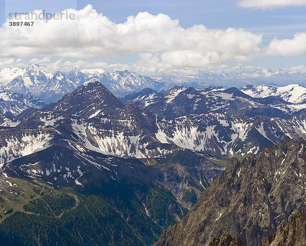 Glacier de la Grande Motte Gletscher  Vanoise-Massiv  Mont-Blanc-Massiv  Alpen  Italien  Europa