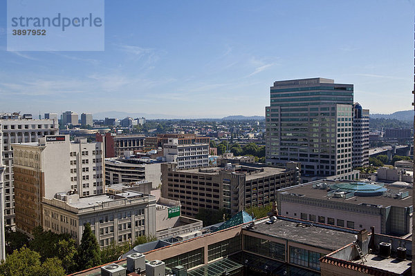 Blick auf die Bürogebäude von Portland  Oregon  USA