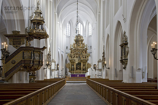 Im Inneren der St. Petri-Kirche in Malmö  Schweden  Europa