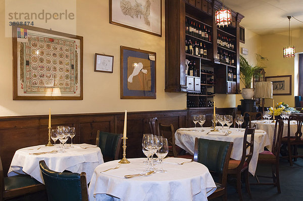 Gedeckte Tische im Spitzenrestaurant  Cibreo  Florenz  Toskana  Italien  Europa