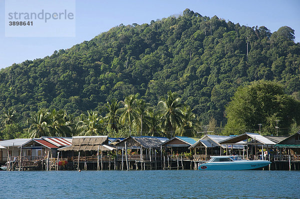 Fischerdorf Saladan Village  Insel Ko Lanta oder Koh Lanta  Krabi  Thailand  Asien