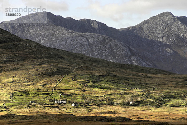 Connemara Landschaft  Inagh Valley  County Galway  Republik Irland  Europa