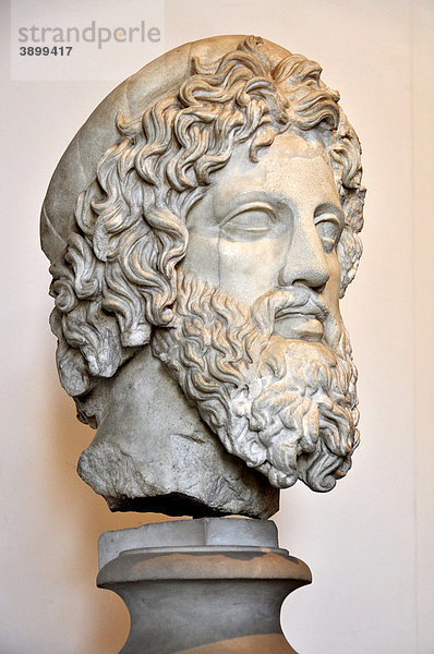 Marmor-Büste Gott Asklepios  Museo Palatino  Palatin  Rom  Latium  Italien  Europa
