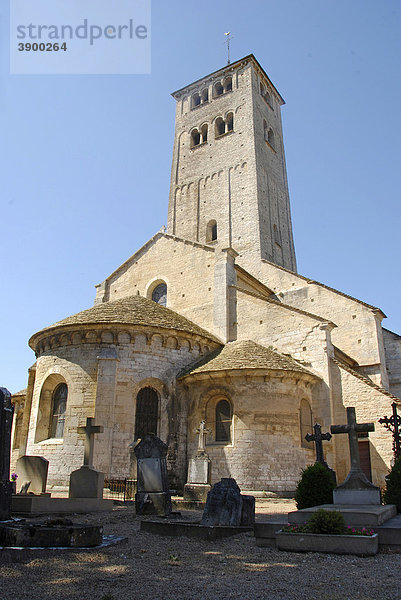 Frühromanische Kirche von Chapaize  Burgund  Frankreich  Europa