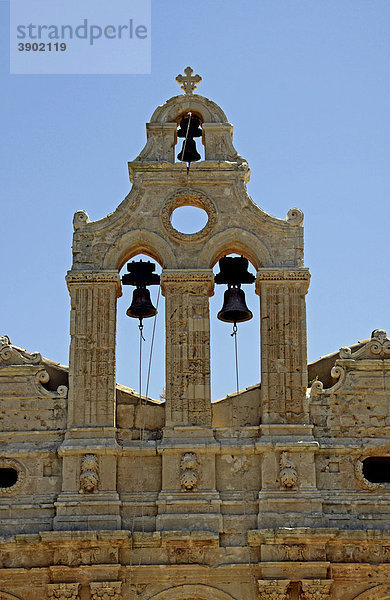Glockenturm  Klosterkirche  Arkadi-Kloster  Moni Arkadi  Nationaldenkmal  Kreta  Griechenland  Europa