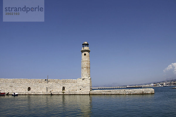 Alter Leuchtturm  Hafen  Rethimnon  Rethymno  Kreta  Griechenland  Europa