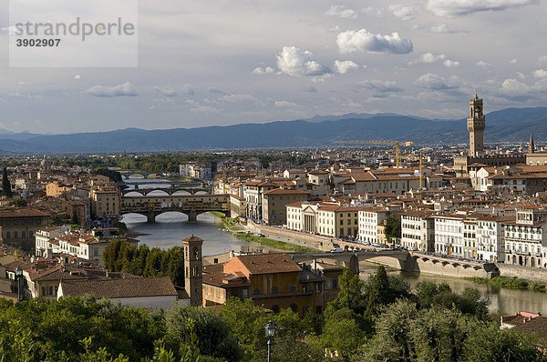 Ausblick vom Monte alle Croci auf die Stadt  Florenz  Toskana  Italien  Europa