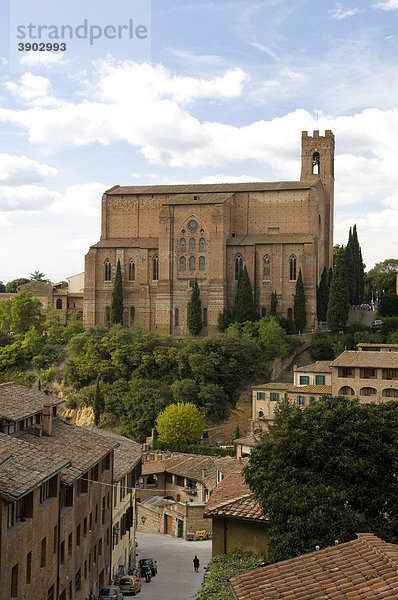 Backstein-Basilika San Domenico  Siena  UNESCO-Weltkulturerbe  Toskana  Italien  Europa