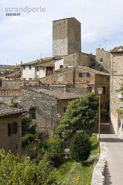 Ortsansicht San Gimignano  UNESCO-Weltkulturerbe  Toskana  Italien  Europa