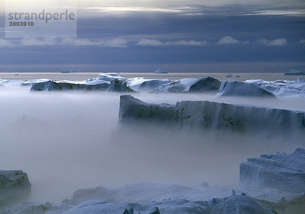 Kangia Eisfjord vom Sermermiut  Ilulissat  Jabobshavn  Grönland