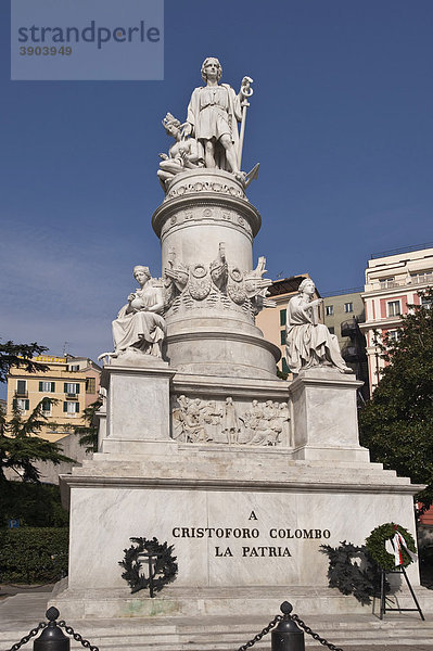 Denkmal Christoph Kolumbus  Genua  Genova  Ligurien  Italien  Europa