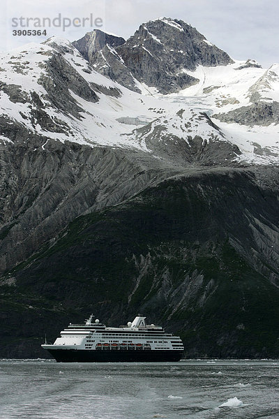Kreuzfahrtschiff Ryndam der Holland America Line  im Tarr Inlet Fjord  im Glacier Bay Nationalpark  Alaska  USA