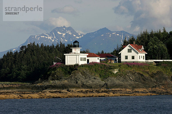 Point Retreat Lighthouse  Leuchtturm auf Admiralty Island  Lynn Channel  Inside Passage  Alaska  USA