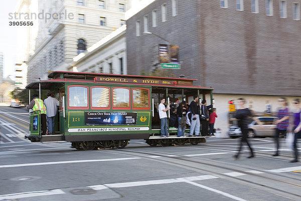 Cable Car  Kabelbahn  San Francisco  Kalifornien  Vereinigte Staaten von Amerika  USA