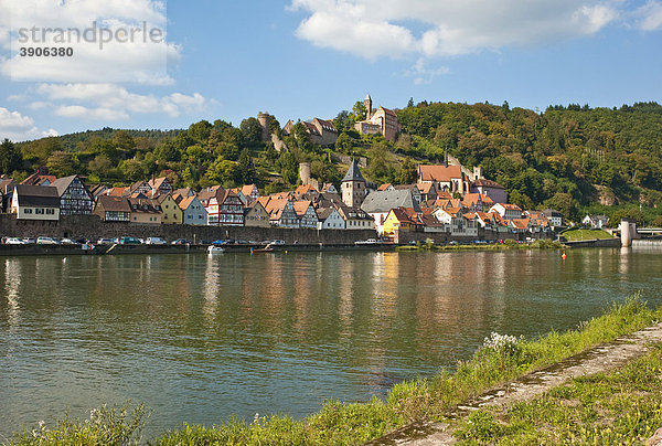 Karmeliter-Klosterkirche Mariä Verkündigung  Neckar  Hirschhorn  Geo-Naturpark Bergstraße-Odenwald  Hessen  Deutschland  Europa