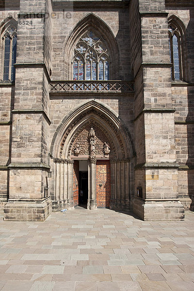 Pforte der Elisabethkirche  Marburg  Hessen  Deutschland  Europa