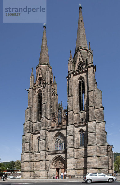 Elisabethkirche  Marburg  Hessen  Deutschland  Europa