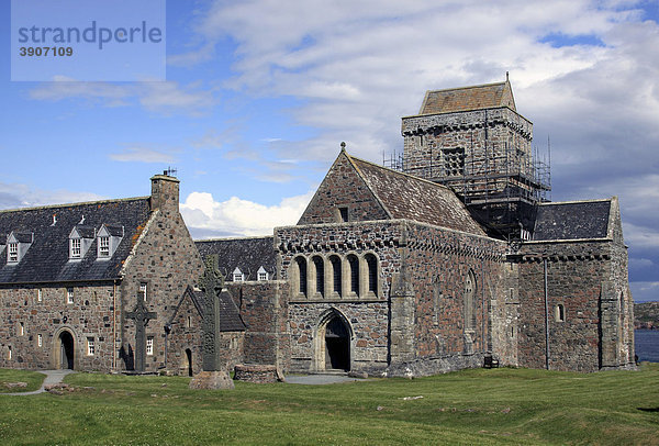 Iona Abbey  Abteikirche  Insel Iona  innere Hebriden  Schottland  Großbritannien  Europa