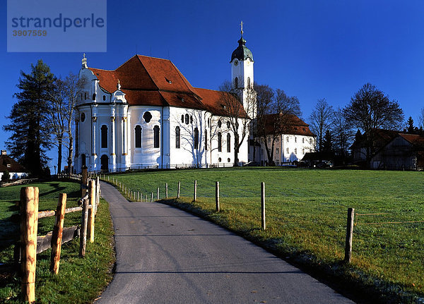Wieskirche  Allgäu  Oberbayern  Deutschland  Europa