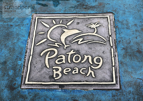 Bodenplatte Patong Beach  Thailand  Asien