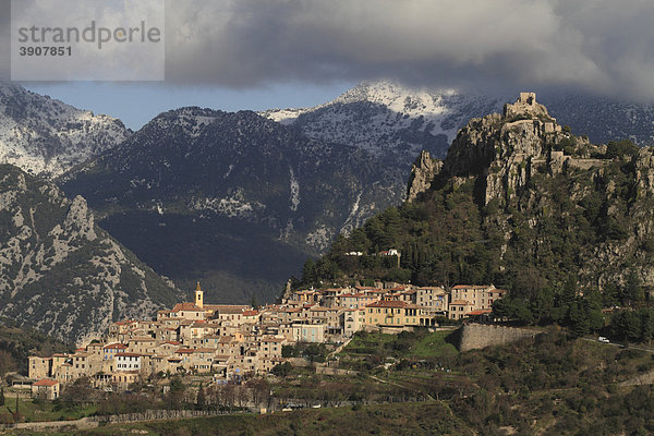 Sainte AgnËs  höchstgelegenes Bergdorf am Mittelmeer  DÈpartement Alpes Maritimes  RÈgion Provence Alpes CÙte d'Azur  Südfrankreich  Frankreich  Europa