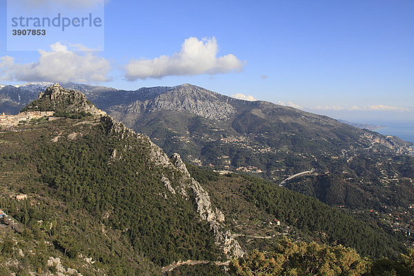 Sainte AgnËs  höchstgelegenes Bergdorf am Mittelmeer  DÈpartement Alpes Maritimes  RÈgion Provence Alpes CÙte d'Azur  Südfrankreich  Frankreich  Europa