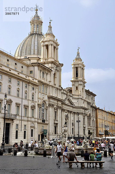 Kirche Sant'Agnese in Agone  Piazza Navona  Rom  Latium  Italien  Europa