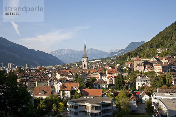 Blick auf Chur  Ortsansicht  Graubünden  Schweiz  Europa