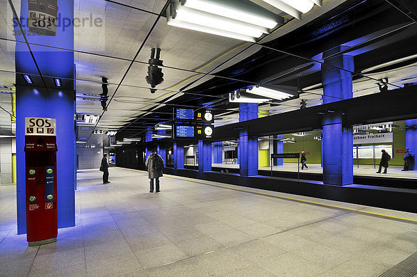 U-Bahnstation  Münchner Freiheit  München  Bayern  Deutschland  Europa