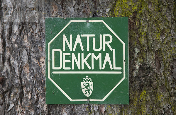 Schild Naturdenkmal  Steiermark  Österreich  Europa