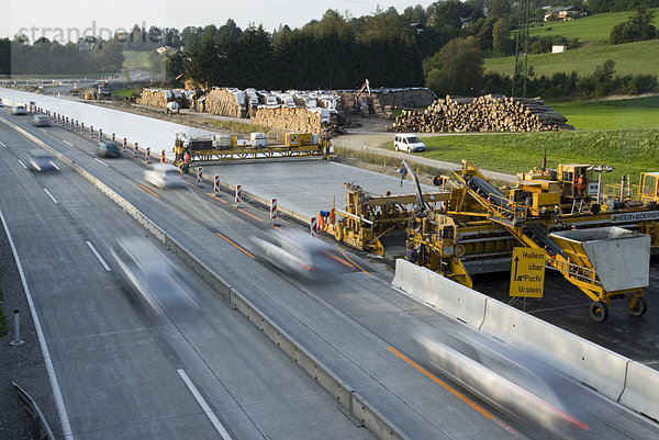 Bau einer Autobahntrasse  Salzburg  Österreich  Europa