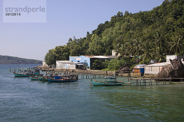 Fischerhafen Cang An  Insel Phu Quoc  Vietnam  Asien