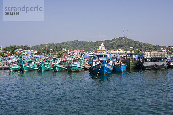 Fischerhafen Cang An  Insel Phu Quoc  Vietnam  Asien