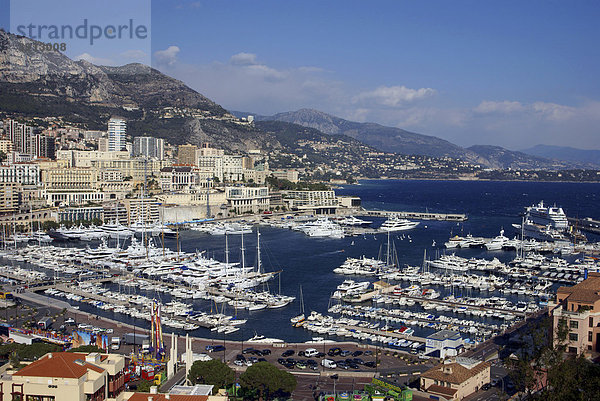 Jachten im Hafen von Monte Carlo  Monaco  Europa