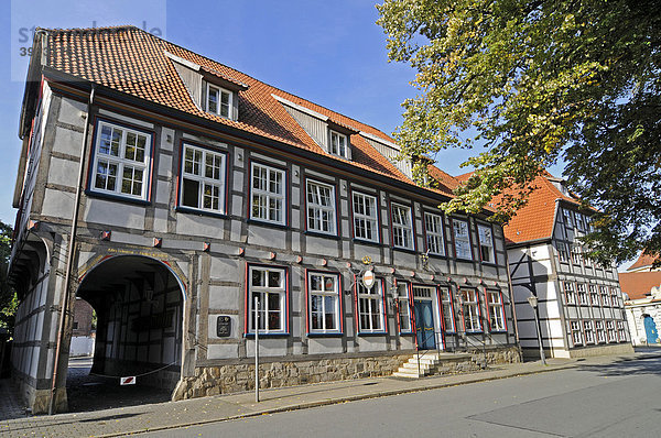 Freier Hof  historisches Gebäude  Fachwerkhaus  Altstadt  Herford  Ostwestfalen  Nordrhein-Westfalen  Deutschland  Europa