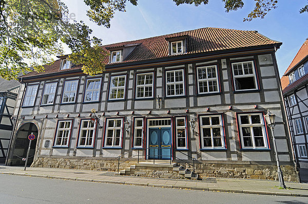 Freier Hof  historisches Gebäude  Fachwerkhaus  Altstadt  Herford  Ostwestfalen  Nordrhein-Westfalen  Deutschland  Europa