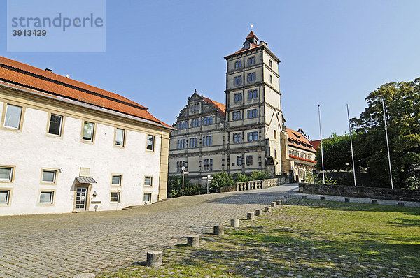 KRZ  kommunales Rechenzentrum  Schloss Brake  Weserrenaissance Museum  Wasserschloss  Lemgo  Ostwestfalen Lippe  Nordrhein-Westfalen  Deutschland  Europa