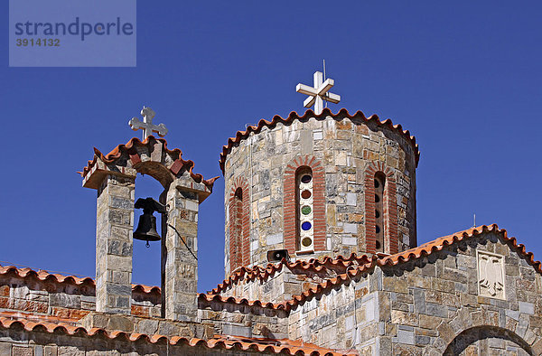 Glockenturm  Kirche  Bergdorf Axos  Kreta  Griechenland  Europa