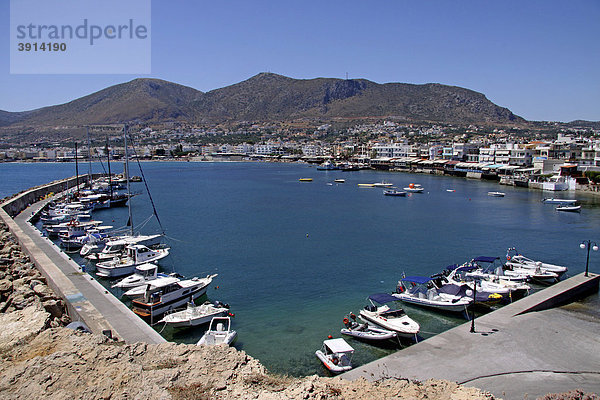 Hafen  Chersonissos  LimÌn ChersÛnisou  Kreta  Griechenland  Europa