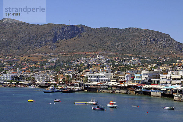 Promenade und Hafen  Chersonissos  LimÌn ChersÛnisou  Kreta  Griechenland  Europa