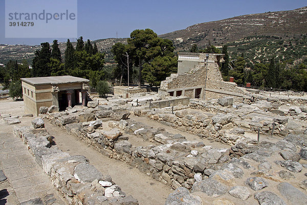 Knossos  Ausgrabungsstätte  Minoischer Palast  Heraklion  Kreta  Griechenland  Europa