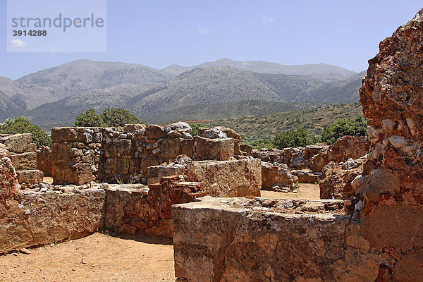 Malia Palast  Ausgrabungsstätte  Minoischer Palast  Heraklion  Kreta  Griechenland  Europa