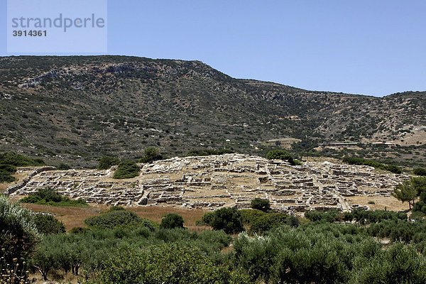 Gournia  Minoische Ausgrabungsstätte  Kreta  Griechenland  Europa