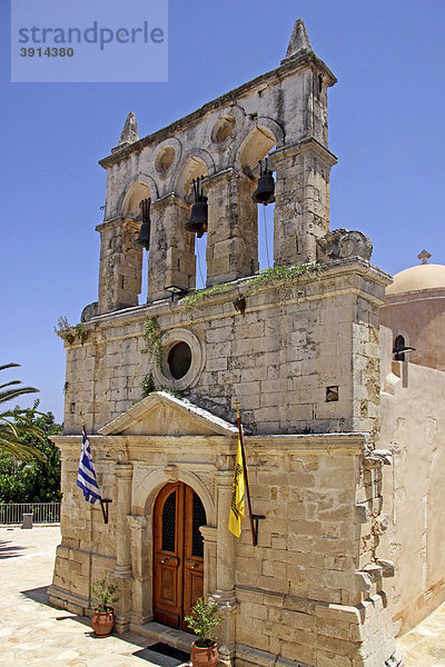 Glockenturm  Kirche  Mesi  Bergdorf  Kreta  Griechenland  Europa