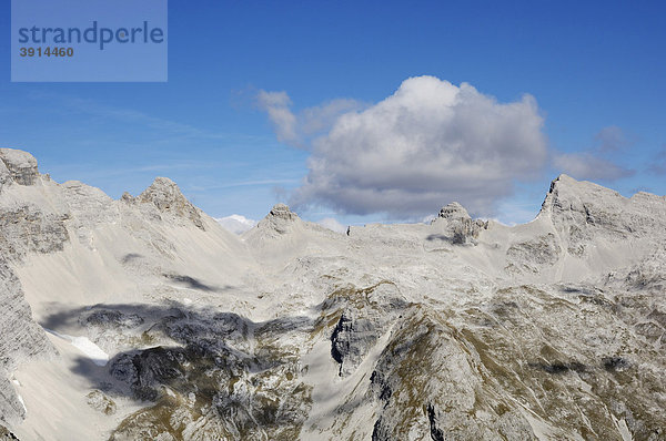Blick von Suntigerspitze auf die Vomperkette  Karwendelgebirge  Tirol  Österreich