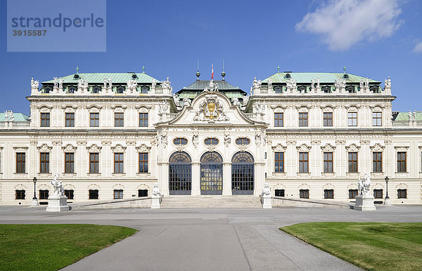 Schloss Belvedere  Oberes Belvedere  Südseite  Wien  Österreich  Europa