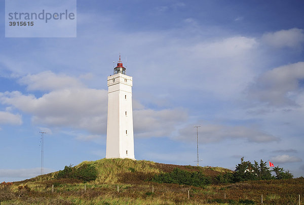 Leuchtturm von Blavandshuk bei Blavand  Jütland  Dänemark  Europa