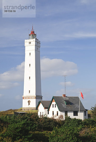 Leuchtturm von Blavandshuk bei Blavand  Jütland  Dänemark  Europa