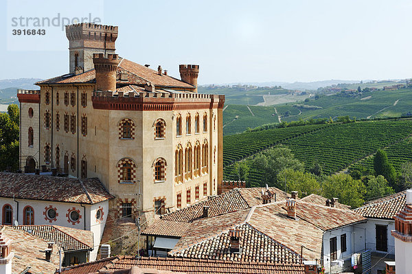 Schloss  Castello di Barolo  Provinz Cuneo  Piemont  Italien  Europa